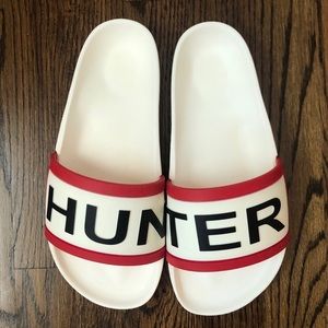 Hunter slip on sandals
